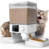 imageoneisall Automatic Cat Feeder with 5G WiFi Automatic Cat Food Dispenser for 2 Cats Small Pets 20 Cups5L Timed Dry Food Dispenser with APP ControlWhite