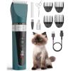 imageoneisall Cat Clippers for Matted Hair 5Speed Quiet Cat Grooming kit Cordless Pet Shaver for Long HairWaterproof Pet Hair Trimmer Pet Clippers for CatsGreenGreen