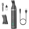 imageoneisall Dog Clippers with Double BladesCordless Small Pet Hair Grooming TrimmerLow Noise for Trimming Dogs Hair Around Paws Eyes Ears Face Rump WhiteBlack
