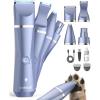imageoneisall Dog Paw Trimmer 4 in 1 Low Noise Dog Clippers for Grooming Cordless Dogs Grooming Kit Nail Grinder IPX7 Waterproof Puppy Shaver for Petss Paws Eyes Ears Face RumpPurple