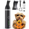 imageoneisall Dog Paw Trimmer Cordless Paw Hair Trimmer for Dogs with Double Blades Quiet 2 Speed Small Dog Grooming Clippers for Paws Eyes Ears Face Rump WhiteBlack
