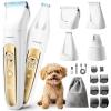 imageoneisall LED Light Dog Clippers for Grooming Cordless Dog Grooming Kit 4 in 1 2000mAh Dog Grooming Clippers Paw Trimmer Nail Grinder for Paw Nail Face Ears Legs BodyStorage Bag