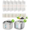 imageoneisall Stainless Steel Cat Water Fountain 35L118fl oz Automatic Pet Drinking Fountains for Cats Indoor Quiet Running Cat Waterer FountainsPW03 Cat Fountain 3 Sets Filters6 Set Filters for PW03 Fountain