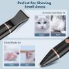 imageoneisall 2 Speed Cat Clippers with Double Blades Rechargeable Cordless Small Cat Paw Trimmer Low Noise for Trimming Dogs Hair Around Paws Eyes Ears Face Rump BlackBlack