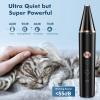 imageoneisall 2 Speed Cat Clippers with Double Blades Rechargeable Cordless Small Cat Paw Trimmer Low Noise for Trimming Dogs Hair Around Paws Eyes Ears Face Rump BlackBlack