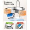 imageoneisall 2L Stainless Steel Cat Water Fountain with Snap AntiSpill Cats Water Fountains with Quiet PumpContinuous Fresh Water SupplyPet Water Fountain for Single Kitty ampamp Small Pets4 Filter  4 Sponge