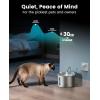 imageoneisall 2L Stainless Steel Cat Water Fountain with Snap AntiSpill Cats Water Fountains with Quiet PumpContinuous Fresh Water SupplyPet Water Fountain for Single Kitty ampamp Small Pets2L Fountain with Snap  3 Filter  3 Sponge