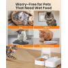imageoneisall 2Meal Automatic Cat Feeder for Wet ampamp Dry Food Wet Cat Food Dispenser with 2 Ice Packs and Stainless Steel Bowl Automatic Pet Feeder for Cats and Small Dog with 48HTimerDual Bowl Feeder