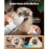 imageoneisall 4 in 1 Dog Grooming Kit with LCD Display Dog Hair Trimmer for Paw Nail Grinder Rechargeable Cordless Low Noise IPX7 Waterproof Pet Clippers