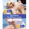 imageoneisall 4in1 Cordless Dog Grooming Kit with 2Speed Clippers Low Noise Paw Trimmer ampamp Rechargeable Quiet Nail Grinder for Dogs and Cats WhiteBlue