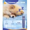 imageoneisall 4in1 Cordless Dog Grooming Kit with 2Speed Clippers Low Noise Paw Trimmer ampamp Rechargeable Quiet Nail Grinder for Dogs and Cats WhiteBlue