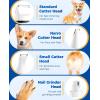 imageoneisall 4in1 Cordless Dog Grooming Kit with 2Speed Clippers Low Noise Paw Trimmer ampamp Rechargeable Quiet Nail Grinder for Dogs and Cats WhiteWhite