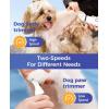 imageoneisall 4in1 Cordless Dog Grooming Kit with 2Speed Clippers Low Noise Paw Trimmer ampamp Rechargeable Quiet Nail Grinder for Dogs and Cats WhiteWhite