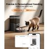 imageoneisall Automatic Cat Feeder WiFi Cat Food Dispenser with App Control Auto Cats Feeder Automatic for Dry Food Smart Pet Food Dispenser with Portion Control for Small Pets Indoor35L