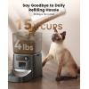 imageoneisall Automatic Cat Feeder WiFi Cat Food Dispenser with App Control Auto Cats Feeder Automatic for Dry Food Smart Pet Food Dispenser with Portion Control for Small Pets Indoor35L