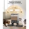 imageoneisall Automatic Cat Feeder with 5G WiFi Automatic Cat Food Dispenser for 2 Cats Small Pets 20 Cups5L Timed Dry Food Dispenser with APP ControlBlack