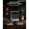 imageoneisall Automatic Cat Feeder with 5G WiFi Automatic Cat Food Dispenser for 2 Cats Small Pets 20 Cups5L Timed Dry Food Dispenser with APP ControlWhite