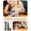 imageoneisall Cat Clippers and Paw Trimmer 3 in 1 Cat Grooming KitCat Clippers for Matted HairCordless Kitty Shaver for Matted Long Hair2 Speed Pet Clippers