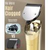 imageoneisall Cordless Horse ClippersLow Noise 2 Speed Grooming ClippersHorse Trimmer Shaver Kit for Matted Long HairDetachable Stainless Steel Blade Grooming Kit for Thick CoatGold