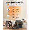 imageoneisall Cordless WiFi Automatic Cat Feeder Rechargeable 100Day Battery Operated Pet Feeder 12 Cups3L Timed Cat Food Dispenser for Large Kibble Smart App Control BlackBlack