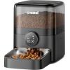 imageoneisall Cordless WiFi Automatic Cat Feeder Rechargeable 100Day Battery Operated Pet Feeder 12 Cups3L Timed Cat Food Dispenser for Large Kibble Smart App Control BlackBlack