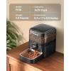 imageoneisall Cordless WiFi Automatic Cat Feeder Rechargeable 100Day Battery Operated Pet Feeder 12 Cups3L Timed Cat Food Dispenser for Large Kibble Smart App Control BlackBlack