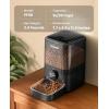 imageoneisall Cordless WiFi Automatic Cat Feeder Rechargeable 100Day Battery Operated Pet Feeder 12 Cups3L Timed Cat Food Dispenser for Large Kibble Smart App Control BlackBlack