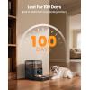 imageoneisall Cordless WiFi Automatic Cat Feeder Rechargeable 100Day Battery Operated Pet Feeder 12 Cups3L Timed Cat Food Dispenser for Large Kibble Smart App Control BlackBlack