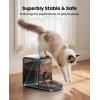 imageoneisall Cordless WiFi Automatic Cat Feeder Rechargeable 100Day Battery Operated Pet Feeder 12 Cups3L Timed Cat Food Dispenser for Large Kibble Smart App Control BlackBlack