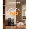 imageoneisall Cordless WiFi Automatic Cat Feeder Rechargeable 100Day Battery Operated Pet Feeder 12 Cups3L Timed Cat Food Dispenser for Large Kibble Smart App Control BlackBlack