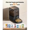 imageoneisall Cordless WiFi Automatic Cat Feeder Rechargeable 100Day Battery Operated Pet Feeder 12 Cups3L Timed Cat Food Dispenser for Large Kibble Smart App Control BlackBlack