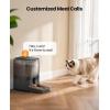 imageoneisall Cordless WiFi Automatic Cat Feeder Rechargeable 100Day Battery Operated Pet Feeder 12 Cups3L Timed Cat Food Dispenser for Large Kibble Smart App Control BlackBlack