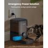 imageoneisall Cordless WiFi Automatic Cat Feeder Rechargeable 100Day Battery Operated Pet Feeder 12 Cups3L Timed Cat Food Dispenser for Large Kibble Smart App Control BlackBlack