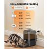 imageoneisall Cordless WiFi Automatic Cat Feeder Rechargeable 100Day Battery Operated Pet Feeder 12 Cups3L Timed Cat Food Dispenser for Large Kibble Smart App Control BlackBlack