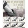 imageoneisall Dog Clipper Low Noise Dog Grooming Kit with Rechargeable Dog Shaver Cordless Electric Quiet Hair Clipper Set for Dog Cats PetsGoldSilver