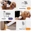 imageoneisall Dog Grooming Vacuum Pet Grooming Vacuum with Clipper Nail Grinder 15L Dust Cup Dog deshedding Vacuum Brush with 7 Pet Grooming Tools for Shedding Pet Hair Home CleaningPurple