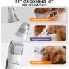 imageoneisall Dog Grooming Vacuum Pet Grooming Vacuum with Clipper Nail Grinder 15L Dust Cup Dog deshedding Vacuum Brush with 7 Pet Grooming Tools for Shedding Pet Hair Home CleaningPurple