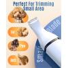 imageoneisall Dog Nail Grinder and Paw Trimmer Kit 2 in 1 Quiet Rechargeable Electric Pet Nail Grinder with 2 LED Lights and Cordless Dog Grooming Safe Clippers