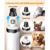 imageoneisall Dog Nail Grinder and Paw Trimmer Kit 2 in 1 Quiet Rechargeable Electric Pet Nail Grinder with 2 LED Lights and Cordless Dog Grooming Safe Clippers