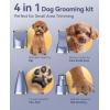 imageoneisall Dog Paw Trimmer 4 in 1 Low Noise Dog Clippers for Grooming Cordless Dogs Grooming Kit Nail Grinder IPX7 Waterproof Puppy Shaver for Petss Paws Eyes Ears Face RumpPurple