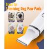 imageoneisall Dog Paw Trimmer Cordless Paw Hair Trimmer for Dogs with Double Blades Quiet 2 Speed Small Dog Grooming Clippers for Paws Eyes Ears Face Rump WhiteWhite