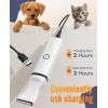 imageoneisall Dog Paw Trimmer Cordless Paw Hair Trimmer for Dogs with Double Blades Quiet 2 Speed Small Dog Grooming Clippers for Paws Eyes Ears Face Rump WhiteWhite