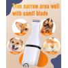imageoneisall Dog Paw Trimmer Cordless Paw Hair Trimmer for Dogs with Double Blades Quiet 2 Speed Small Dog Grooming Clippers for Paws Eyes Ears Face Rump WhiteWhite