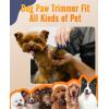 imageoneisall Dog Paw Trimmer Cordless Paw Hair Trimmer for Dogs with Double Blades Quiet 2 Speed Small Dog Grooming Clippers for Paws Eyes Ears Face Rump WhiteBlack