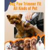imageoneisall Dog Paw Trimmer Cordless Paw Hair Trimmer for Dogs with Double Blades Quiet 2 Speed Small Dog Grooming Clippers for Paws Eyes Ears Face Rump WhiteWhite