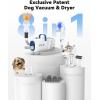 imageoneisall Dog Vacuum ampamp Dryer for Shedding Grooming 8 in 1 Dog Grooming Kit with Metal Blades Pet Clippers Adjustable Speed and Temperature Control Blower