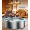 imageoneisall Dog Water Fountain Bowl Dispenser 7L Quiet Automatic Stainless Steel Pet Water Fountain for Large Dog100 BPAFree for Cats and Small and Medium LargeSized Dogs