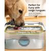 imageoneisall Dog Water Fountain for Large Dogs 10L26Gal Dog Fountain Water Bowl with MultiFiltration ampamp Deeper Drinking Aera Large pet Water Fountain with Water Window ampamp LED UltraQuiet10L Dog Fountain2 Sets Filters
