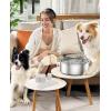 imageoneisall Dog Water Fountain for Large Dogs7L230oz18G Stainless Steel Dog Fountain Bowl Super Quiet with Triple FiltrationGreat for Large Dogs Cats and MultiPet Home8Set Filters for 7L Dog Fountain
