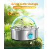 imageoneisall Dog Water Fountain for Large Dogs7L230oz18G Stainless Steel Dog Fountain Bowl Super Quiet with Triple FiltrationGreat for Large Dogs Cats and MultiPet HomeUpgraded PWF002 Dog Fountain 3Sets Filters